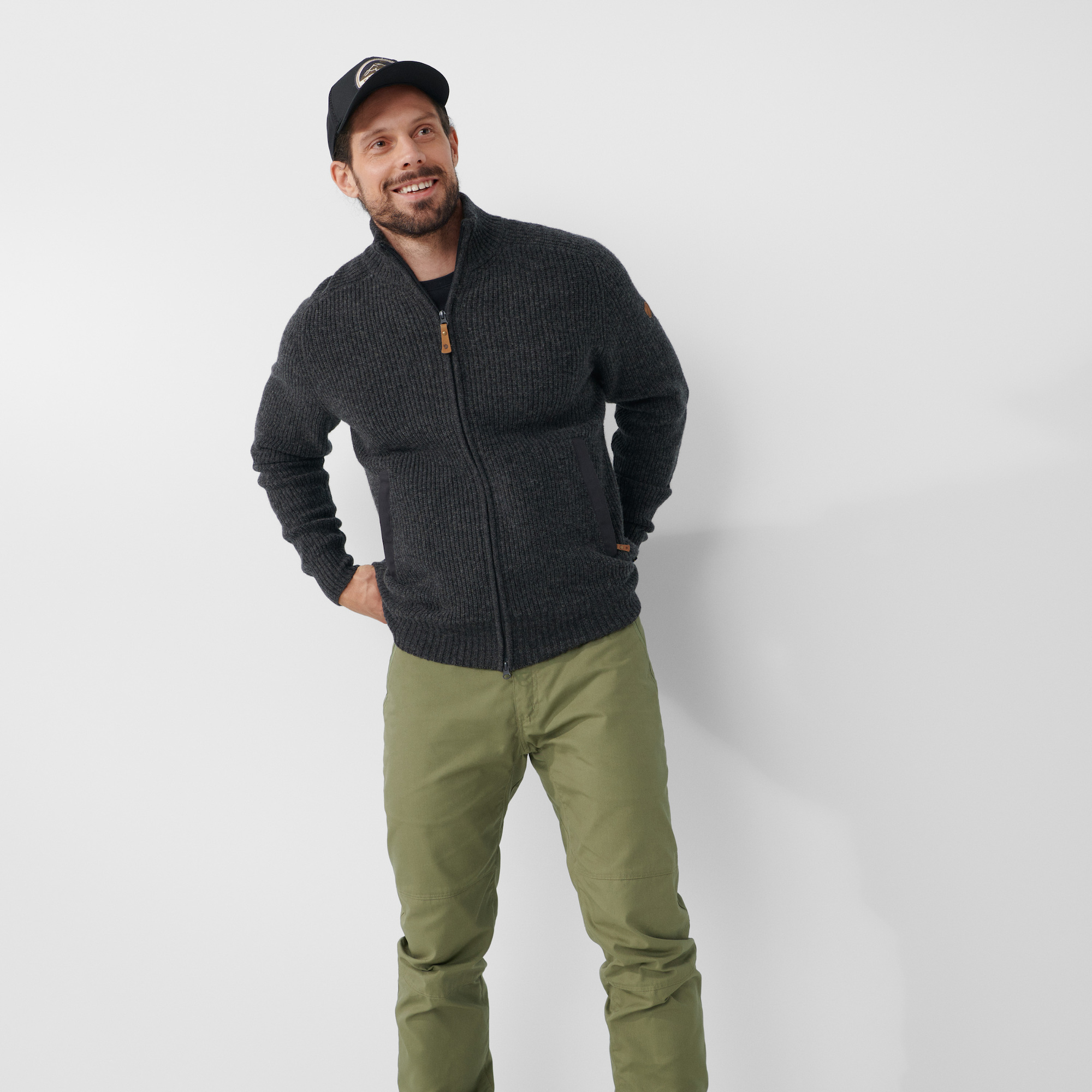 Övik Zip Cardigan Knit M 